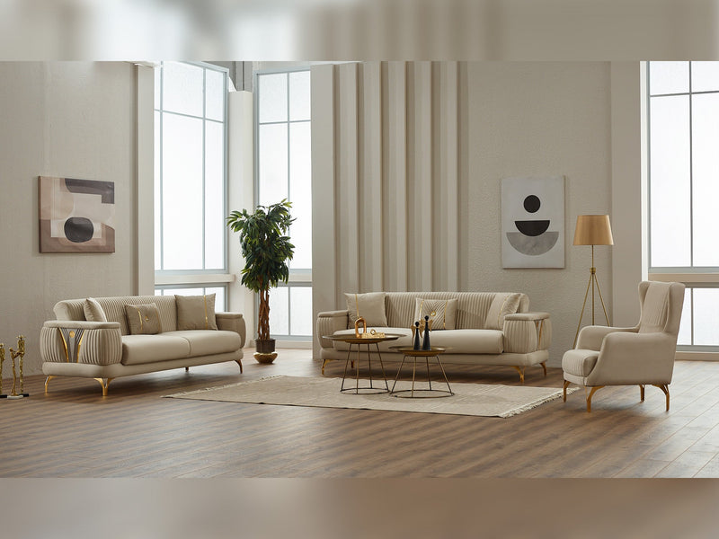 Loft 3-pieces (Sofa & Loveseat & Chair) Livingroom in Grey - 200-SIM-LOF-ANK152-321