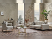 Loft Ser 3-pieces (Sofa & Loveseat & Chair) Livingroom in Cream - 200-SER-LOF-PINAR06-321