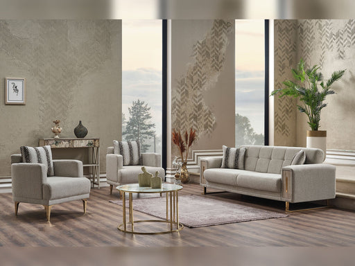 Loft Ser 3-pieces (Sofa & Loveseat & Chair) Livingroom in Cream - 200-SER-LOF-PINAR06-321