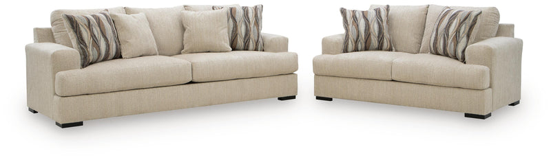 Lofwood Sofa and Loveseat in Oatmeal - PKG026538