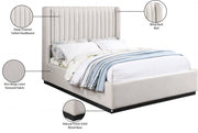 Logan Linen Textured Fabric Full Bed Beige - LoganBeige-F