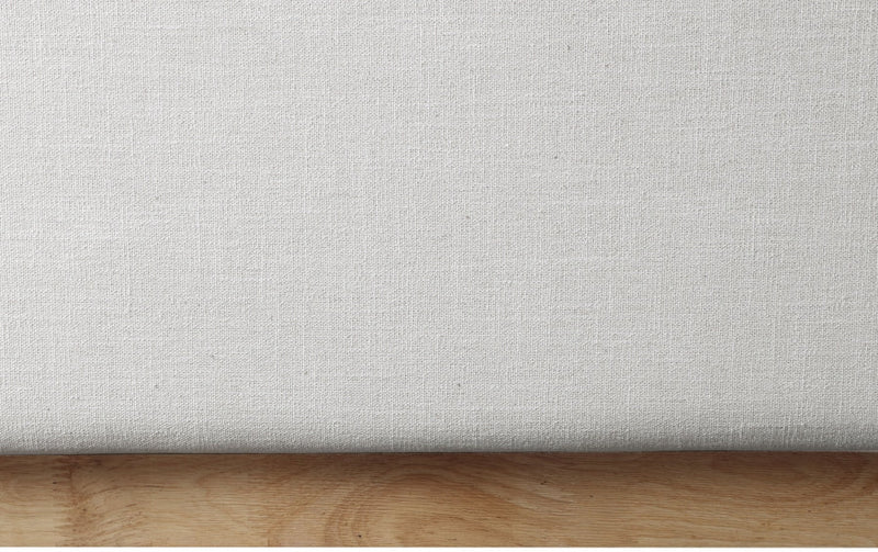 Logan Linen Textured Fabric Full Bed Cream - LoganCream-F