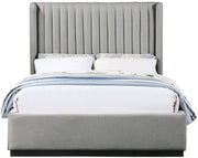 Logan Linen Textured Fabric Full Bed Grey - LoganGrey-F