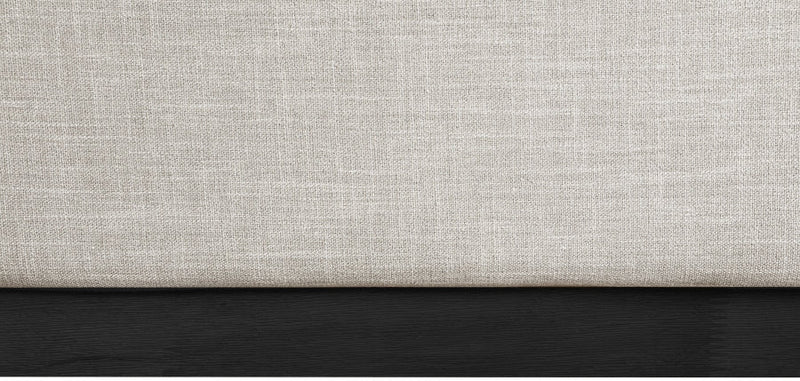Logan Linen Textured Fabric King Bed Beige - Gate FurnitureKing Bed