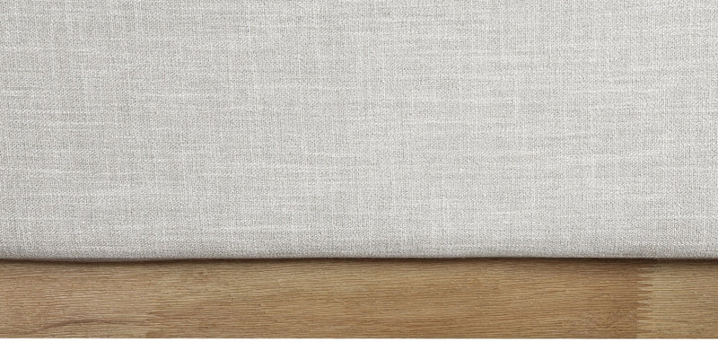 Logan Linen Textured Fabric King Bed Cream - Gate FurnitureKing Bed