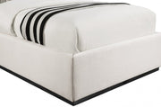 Logan Linen Textured Fabric Twin Bed Beige - Gate FurnitureTwin Bed