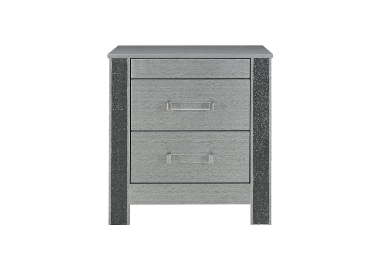 Logan Silver Nightstand - LOGAN-SILVER-NS