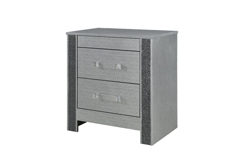 Logan Silver Nightstand - LOGAN-SILVER-NS