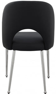 Logan Vegan Leather Upholstered Dining Chair in Black, Set of 2 - 999Black-C