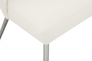 Logan Vegan Leather Upholstered Dining Chair in Cream, Set of 2 - 999Cream-C