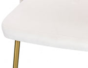 Logan Velvet Upholstered Dining Chair in Cream, Set of 2 - 990Cream-C