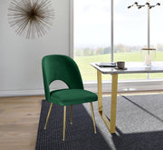 Logan Velvet Upholstered Dining Chair in Green, Set of 2 - 990Green-C