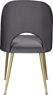 Logan Velvet Upholstered Dining Chair in Grey, Set of 2 - 990Grey-C