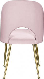 Logan Velvet Upholstered Dining Chair in Pink, Set of 2 - 990Pink-C