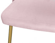Logan Velvet Upholstered Dining Chair in Pink, Set of 2 - 990Pink-C
