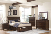 Logandale Brown Sleigh Storage Platform Bedroom Set - Gate FurnitureBedroom Set
