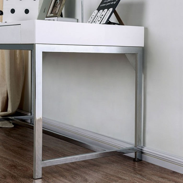 Loke White/Chrome Desk - CM-DK5204