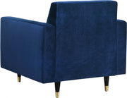 Lola Velvet Upholstered Chair in Blue - 619Navy-C
