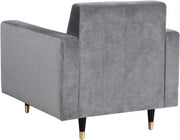 Lola Velvet Upholstered Chair in Grey - 619Grey-C