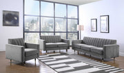 Lola Velvet Upholstered Chair in Grey - 619Grey-C