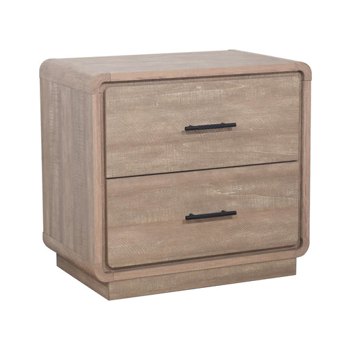 Loma - 2 Drawers Oak Nightstand - B313-N