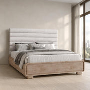 Loma - Oak Panel King Bed with Upholstered Headboard - B313-K-Bed