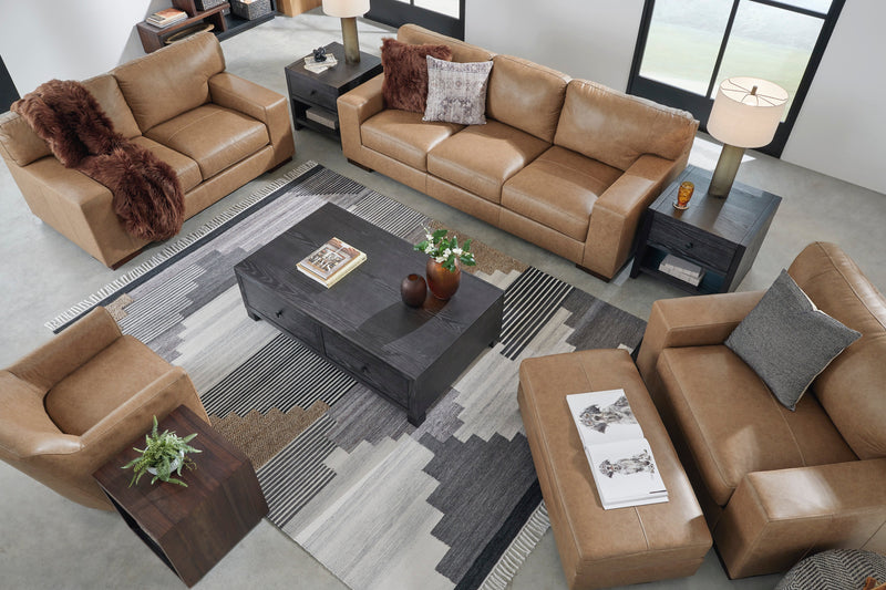 Lombardia Tumbleweed Leather Living Room Set - Gate FurnitureLiving Room Set