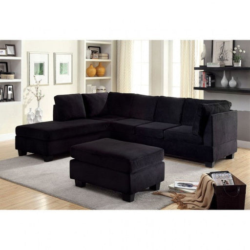 Lomma Black Ottoman - CM6316-OT