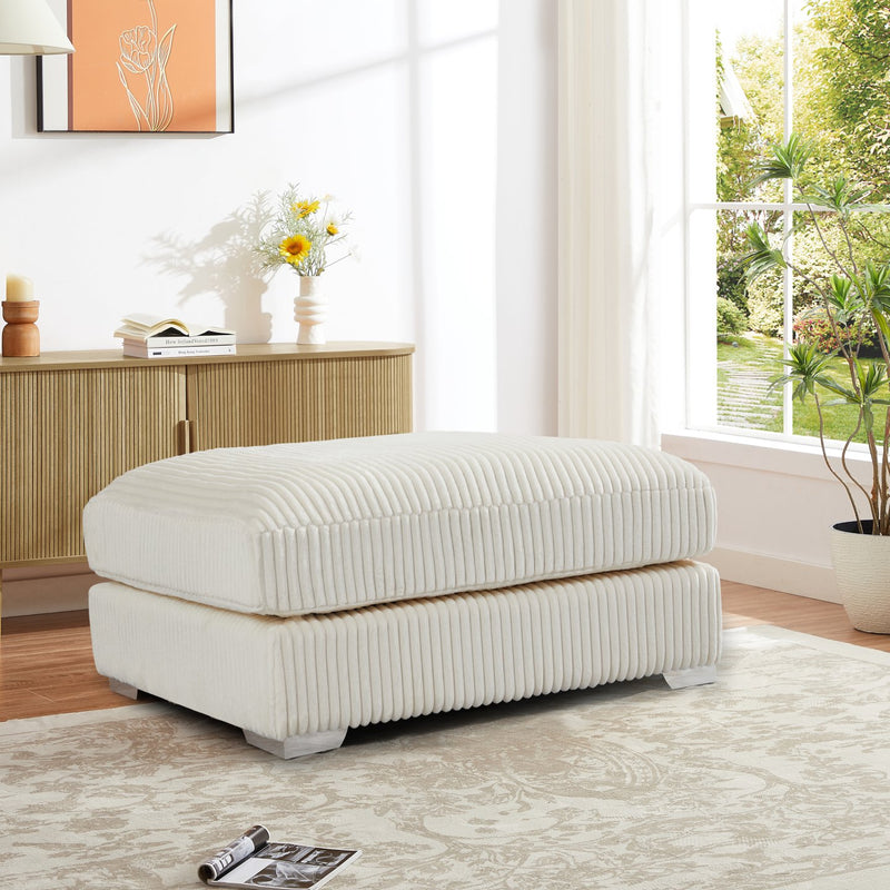 London Cream Ottoman - LONDON-CRM-OTMN