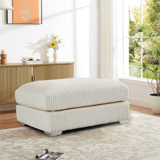 London Cream Ottoman - LONDON-CRM-OTMN