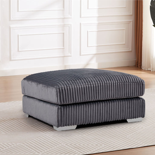 London Gray Ottoman - LONDON-GRY-OTMN