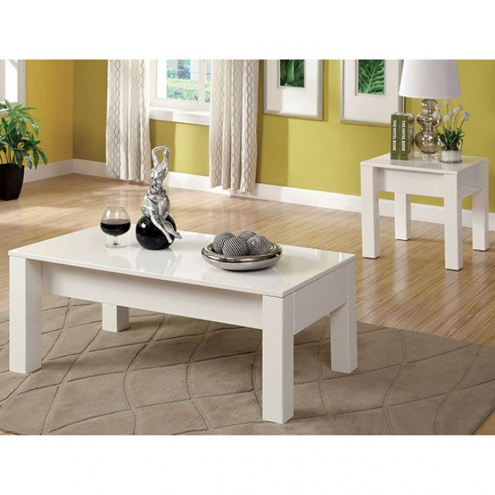 Lonia White End Table - CM4037WH-E
