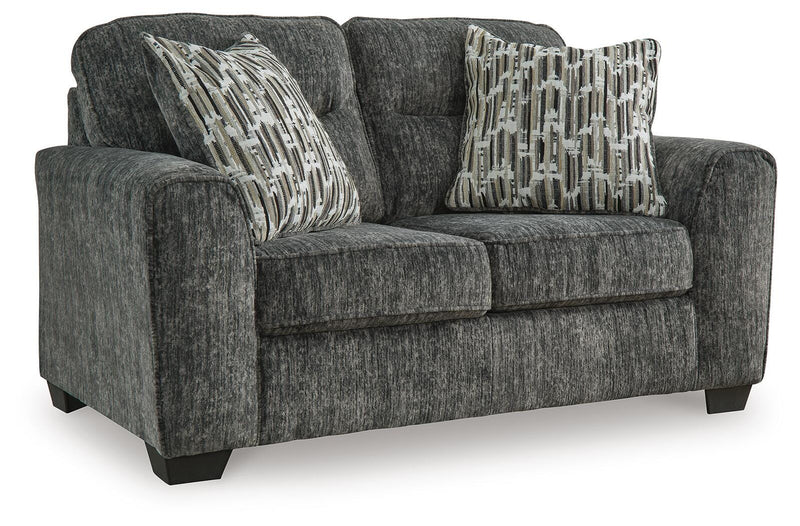 Lonoke Gunmetal 2 Loveseats, Oversized Chair and Ottoman - 50504U7