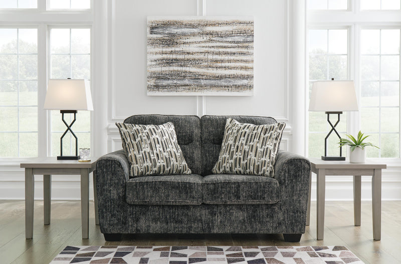 Lonoke Gunmetal 2 Loveseats, Oversized Chair and Ottoman - 50504U7