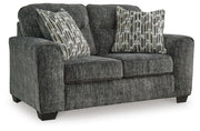 Lonoke Gunmetal Loveseat, Oversized Chair and Ottoman - 50504U10