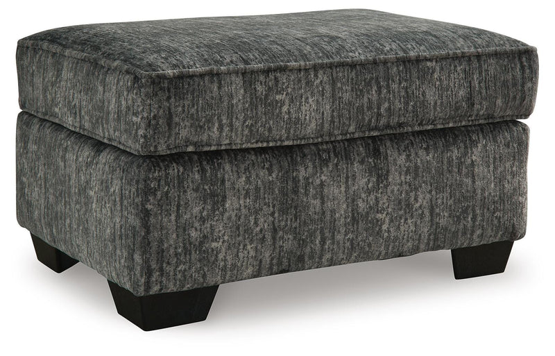 Lonoke Gunmetal Loveseat, Oversized Chair and Ottoman - 50504U10