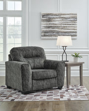 Lonoke Gunmetal Sofa and Oversized Chair - 50504U11