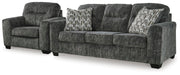 Lonoke Gunmetal Sofa and Oversized Chair - 50504U11