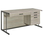 Loomis 60-inch 4-drawer Computer Desk Whitewashed Grey - 805881