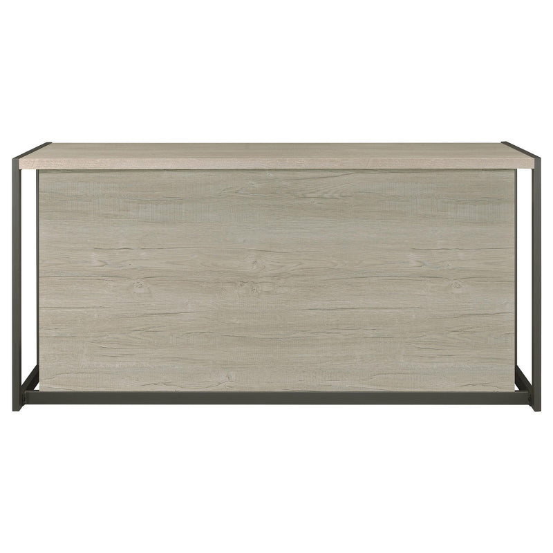 Loomis 60-inch 4-drawer Computer Desk Whitewashed Grey - 805881