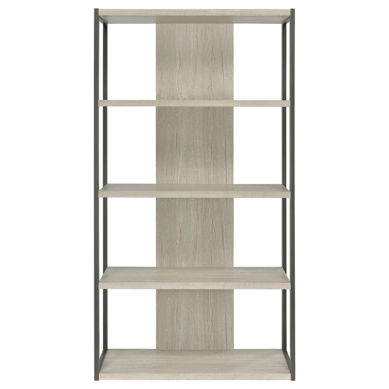 Loomis 72-inch 4-shelf Bookshelf Whitewashed Grey - 805883