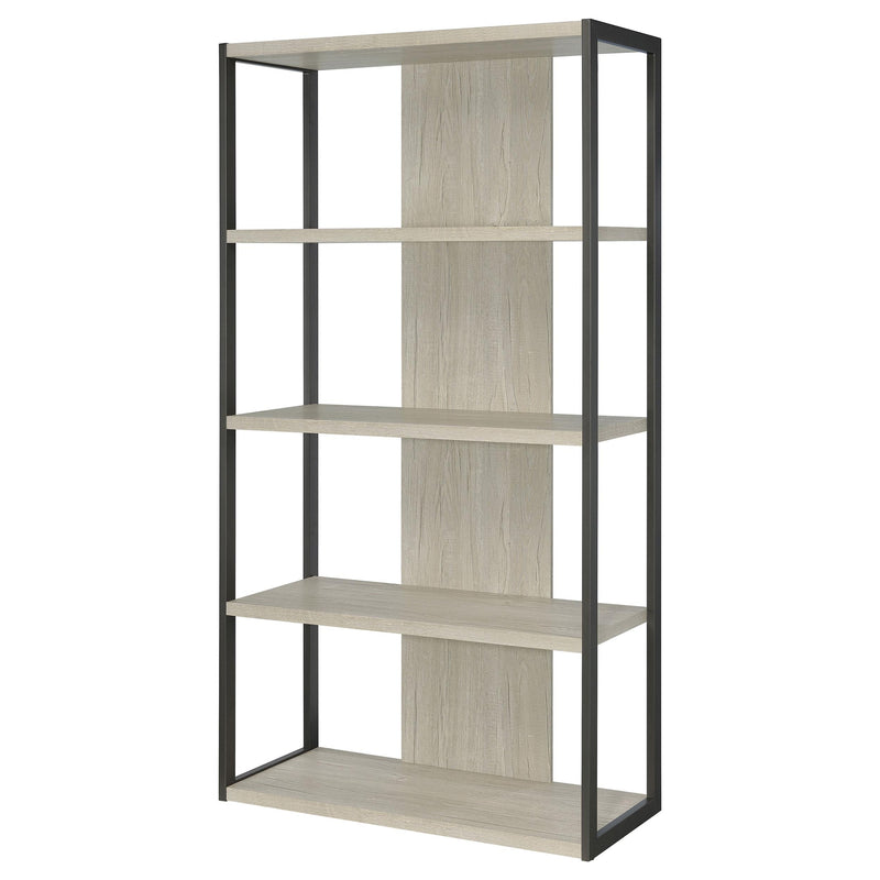 Loomis 72-inch 4-shelf Bookshelf Whitewashed Grey - 805883