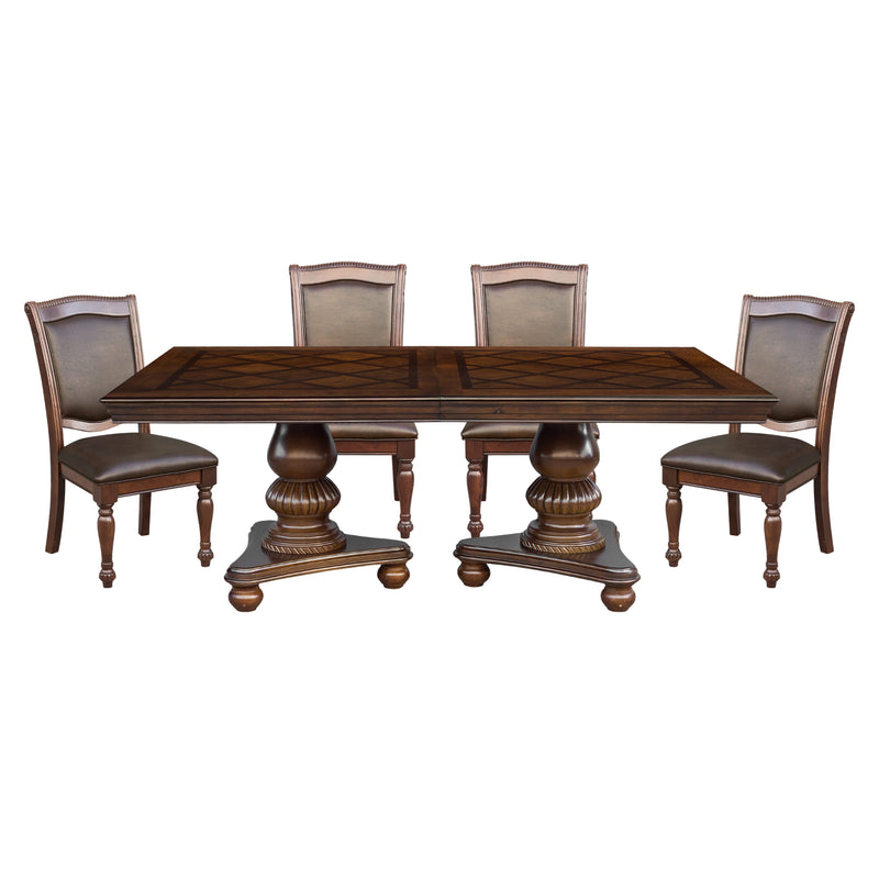 Lordsburg Brown Chery Extendable Dining Set - Gate FurnitureDining Room Set