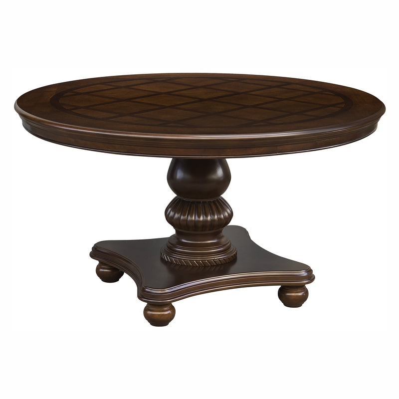 Lordsburg Brown Chery Round Dining Set - Gate FurnitureDining Room Set