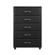 Lorenzi Black Upholstered Platform Bedroom Set - Gate FurnitureBedroom Set