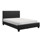 Lorenzi Black Upholstered Platform Bedroom Set - Gate FurnitureBedroom Set