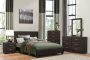 Lorenzi Dark Brown Upholstered Platform Bedroom Set - Gate FurnitureBedroom Set