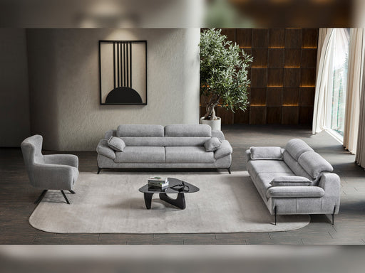 Lorenzo 3-pieces (Sofa & Loveseat & Chair) Livingroom Set in Grey - 200-ST-LOR-SOFT13-321