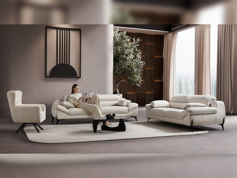 Lorenzo 3-pieces (Sofa & Loveseat & Chair) Livingroom Set in Grey - 200-ST-LOR-SOFT13-321