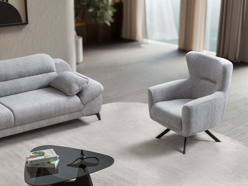 Lorenzo 3-pieces (Sofa & Loveseat & Chair) Livingroom Set in Grey - 200-ST-LOR-SOFT13-321